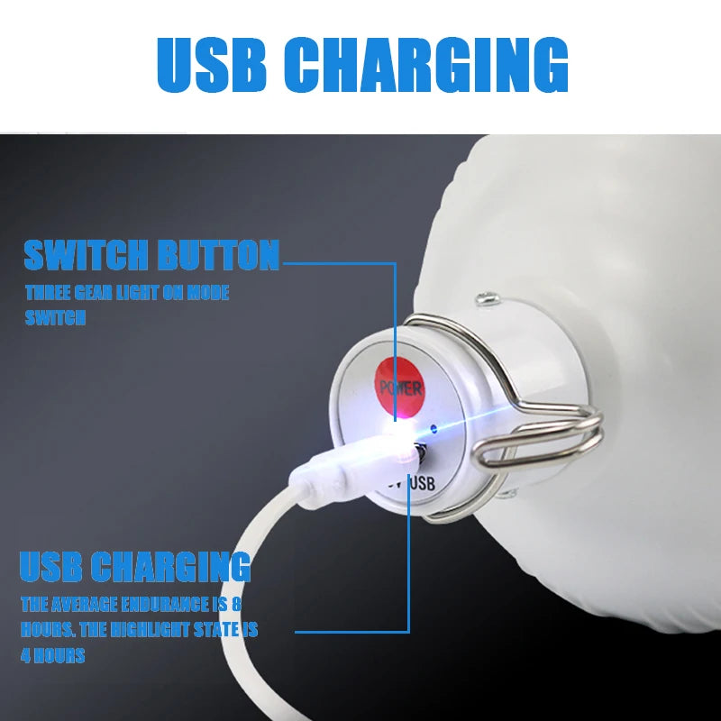 USB Rechargeable Camping Light Bulb